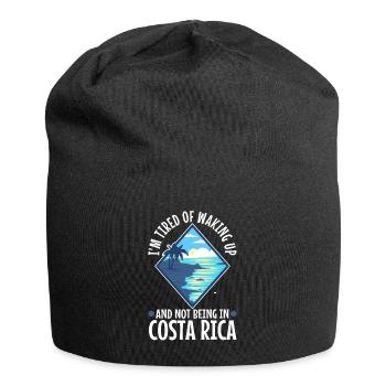 Im tired of waking up and not being in Costa Rica - Jersey Beanie - black - Front