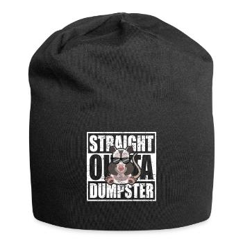 Nachtaktives Opossum mit Sonnenbrille - Jersey-Beanie - Schwarz - Vorne