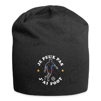 Je Peux Pas J'ai Foot - Bonnet en jersey - noir - Devant