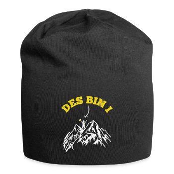 Des Bin I Bier Bergsteiger Klettern Natur Berge Wa - Jersey-Beanie - Schwarz - Vorne