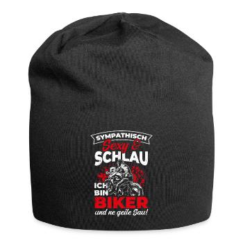 Motorradfahrer Natur Biker Mofa Motorrad Liebhaber - Jersey-Beanie - Schwarz - Vorne
