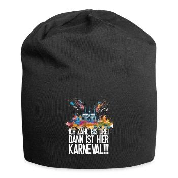 Cologne Kölle Carnival Gebützt Kölle Alaaf Jeck Party - Jersey Beanie - black - Front