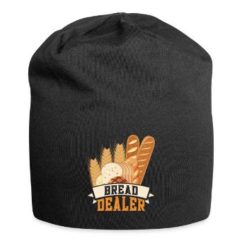 Brotbäcker Bread Dealer Backstube Backfans Brot - Jersey-Beanie - Schwarz - Vorne