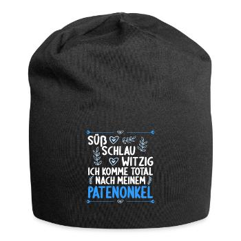 Ich komme total nach meinem Patenonkel Patenkind - Jersey-Beanie - Schwarz - Vorne