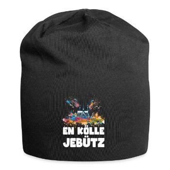 Cologne Kölle Carnival Gebützt Kölle Alaaf Jeck Party - Jersey Beanie - black - Front