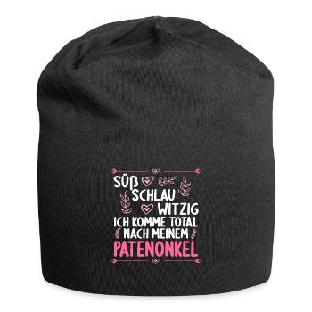 Ich komme total nach meinem Patenonkel Patenkind - Jersey-Beanie - Schwarz - Vorne