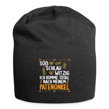 Ich komme total nach meinem Patenonkel Patenkind - Jersey-Beanie - Schwarz - Vorne
