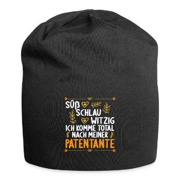 Ich komme total nach meiner Patentante Patenkind - Jersey-Beanie - Schwarz - Vorne