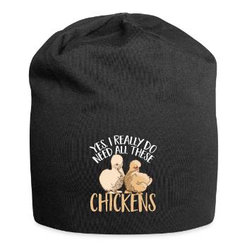 Seidenhuhn Poulet soyeux - Bonnet en jersey - noir - Devant