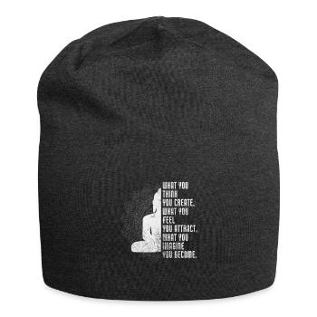 Meditation - Jersey Beanie - charcoal grey - Front