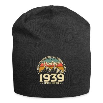 Vintage 85. Geburtstag 1939 - Jersey-Beanie - Anthrazit - Vorne