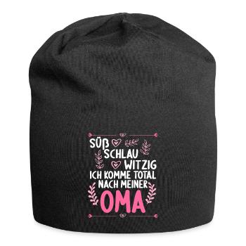 Ich komme total nach meiner Oma Enkelin Enkel - Jersey-Beanie - Schwarz - Vorne