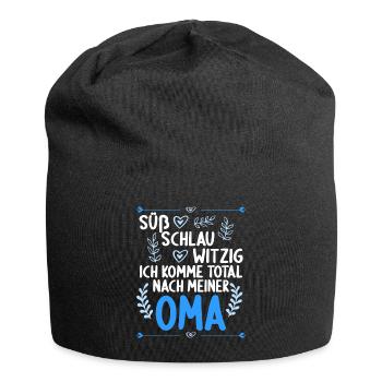 Ich komme total nach meiner Oma Enkelin Enkel - Jersey-Beanie - Schwarz - Vorne
