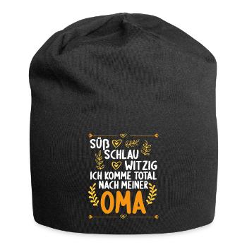 Ich komme total nach meiner Oma Enkelin Enkel - Jersey-Beanie - Schwarz - Vorne