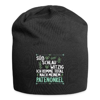 Ich komme total nach meinem Patenonkel Patenkind - Jersey-Beanie - Schwarz - Vorne
