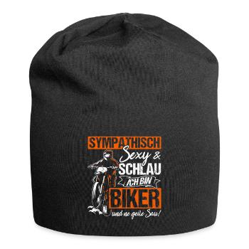 Motorradfahrer Natur Biker Mofa Motorrad Liebhaber - Jersey-Beanie - Schwarz - Vorne