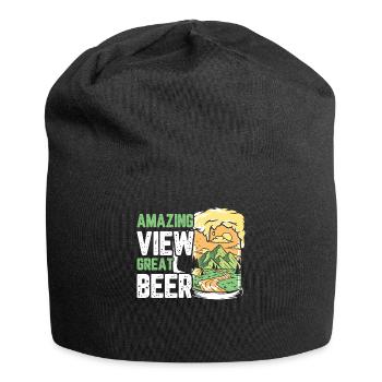 Amazing view great beer - Jersey Beanie - black - Front