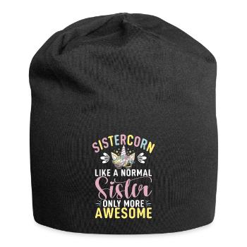 Sister Gifts - Jersey-Beanie - Schwarz - Vorne