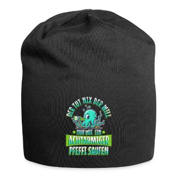 Der tut nix der will nur wie ein achtarmiger - Jersey-Beanie - Schwarz - Vorne