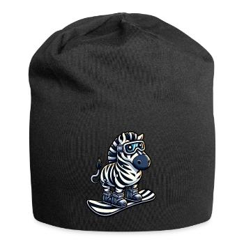 Zebra Snowboard Champion - Climb the Mountain in Style - Jersey Beanie - black - Front