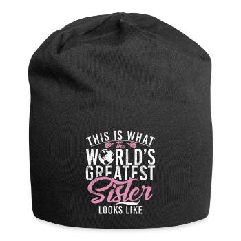 Sister Gifts - Jersey-Beanie - Schwarz - Vorne