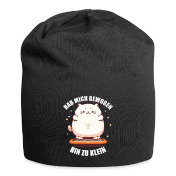 Hab mich gewogen bin zu klein Katze - Jersey-Beanie - Schwarz - Vorne