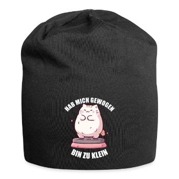 Hab mich gewogen bin zu klein Katze - Jersey-Beanie - Schwarz - Vorne
