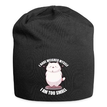 Hab mich gewogen bin zu klein Katze - Jersey-Beanie - Schwarz - Vorne