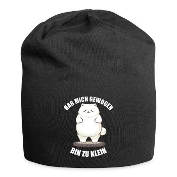 Hab mich gewogen bin zu klein Katze - Jersey-Beanie - Schwarz - Vorne