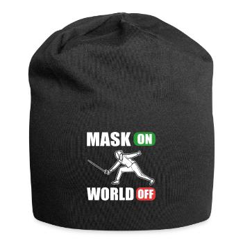 Fechten Kampfsport Schwertkämpfer - Jersey-Beanie - Schwarz - Vorne