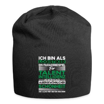 Logistiker Bescheiden - Lustiger Spruch - Jersey-Beanie - Schwarz - Vorne