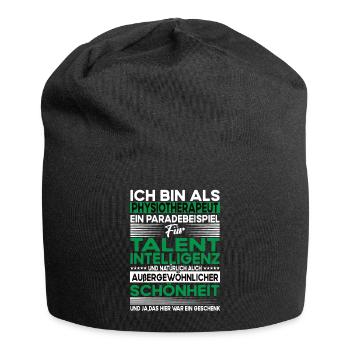 Physiotherapeut Bescheiden - Lustiger Spruch - Jersey-Beanie - Schwarz - Vorne