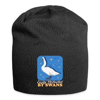 Swan Swan Lover Swans Gift - Jersey Beanie - black - Front