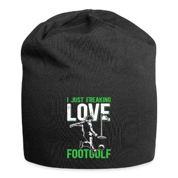 Footgolf Football Golf Footgolfer Player Gift - Jersey Beanie - black - Front