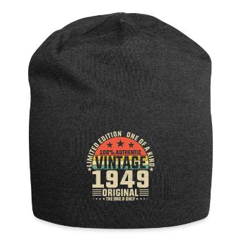 75. Geburtstag Vintage 1949 - Jersey-Beanie - Anthrazit - Vorne