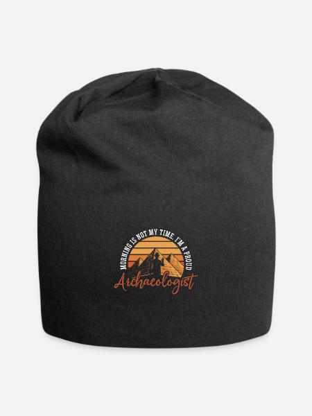 Archéologue Le matin n’est pas mon heure Archéologie - Bonnet en jersey - noir