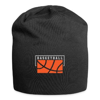 Joueur de basket-ball - Bonnet en jersey - noir - Devant