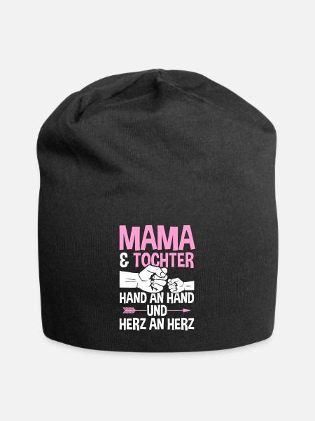 Mutter Muttertag Mama und Tochter - Jersey-Beanie - Schwarz
