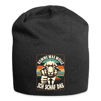 Motivation Geschenk Prüfung Schule Abitur Sprüche - Jersey-Beanie - Schwarz - Vorne