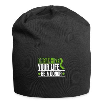 Don d’organes Greffe d’organes Don d’organes - Bonnet en jersey - noir - Devant