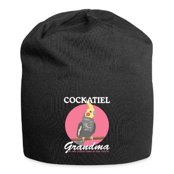 Calopsitte grand-mère oiseau propriétaire cadeau - Bonnet en jersey - noir - Devant
