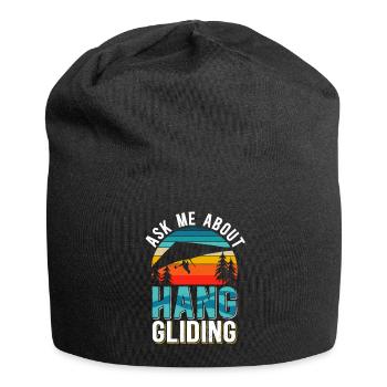 Hang Gliding Hängegleiter Hanggliding Geschenk - Jersey-Beanie - Schwarz - Vorne