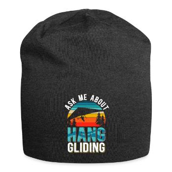 Hang Gliding Hängegleiter Hanggliding Geschenk - Jersey-Beanie - Anthrazit - Vorne