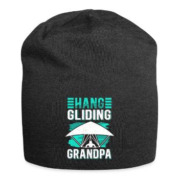 Hang Gliding Opa Hängegleiter Geschenk - Jersey-Beanie - Anthrazit - Vorne