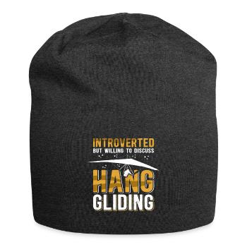 Hang Gliding Hanggleiter Hängegleiter Geschenk - Jersey-Beanie - Anthrazit - Vorne