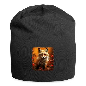 Foxes realistic fox - Jersey Beanie - black - Front
