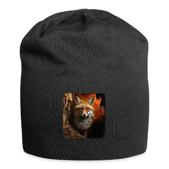 Foxes realistic fox - Jersey Beanie - black - Front