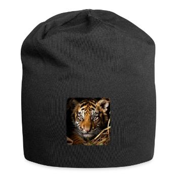 Tiger realistic Tigerbaby - Jersey-Beanie - Schwarz - Vorne