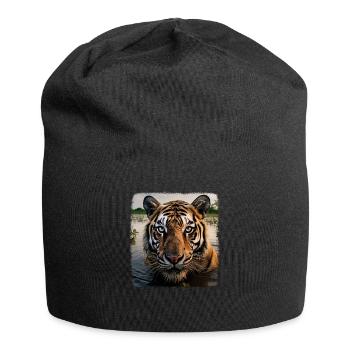 Tiger realistic Tigerbaby - Jersey-Beanie - Schwarz - Vorne