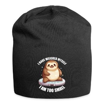 Hab mich gewogen bin zu klein Faultier - Jersey-Beanie - Schwarz - Vorne
